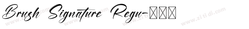 Brush Signature Regu字体转换